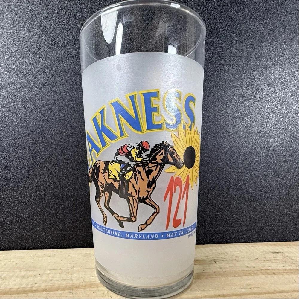 Preakness 121 Pimlico Baltimore, MD 1996 Horse Racing‎ Souvenir Glass